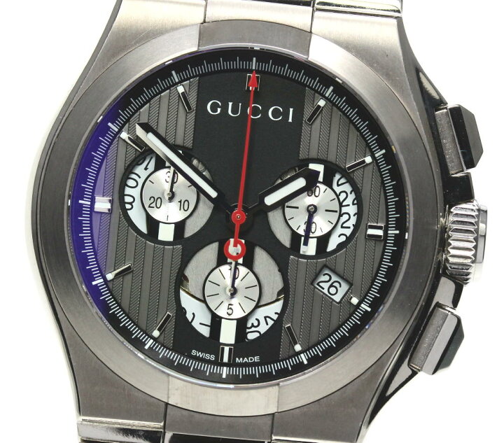 楽天市場】良品☆箱・保【GUCCI】グッチ チタン クロノグラフ 124.3 