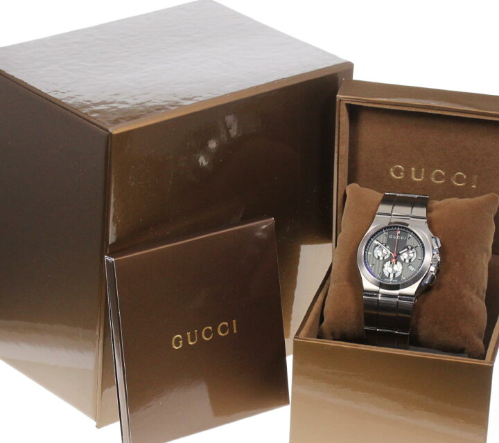 楽天市場】良品☆箱・保【GUCCI】グッチ チタン クロノグラフ 124.3 