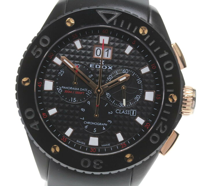 楽天市場】【EDOX】エドックス クラスワン クロノグラフ ビッグデイト 