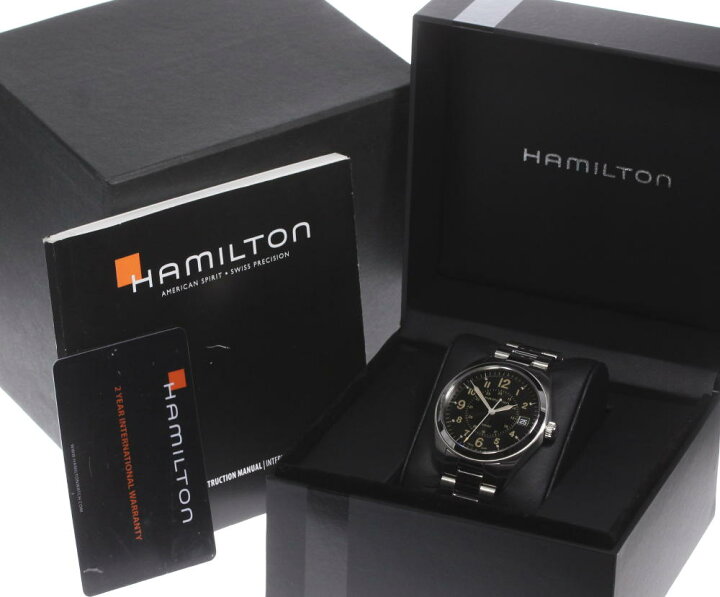 楽天市場】☆美品 箱付き【HAMILTON】ハミルトン カーキ フィールド 
