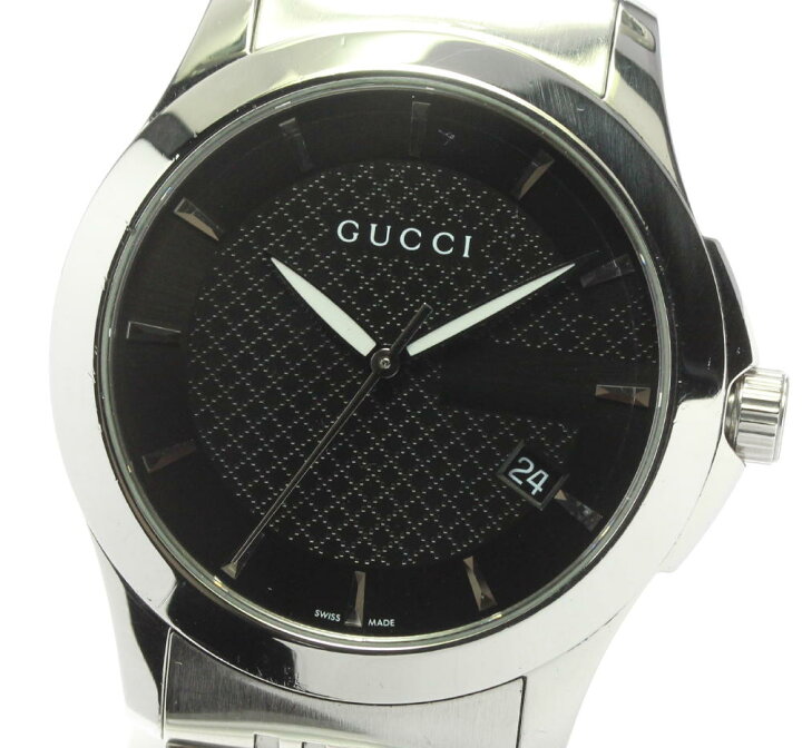 楽天市場】保証書/箱付【GUCCI】グッチ 126.4 Gタイムレス デイト 