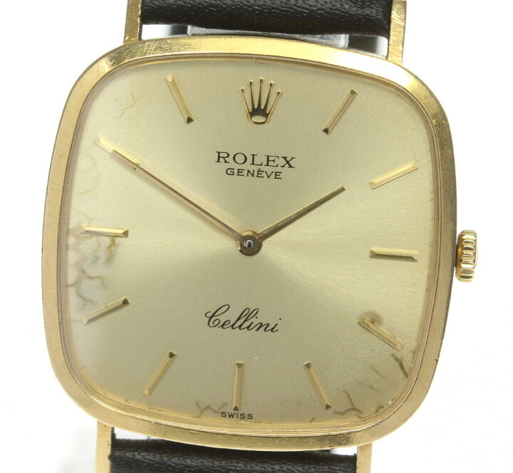 楽天市場】【ROLEX】ロレックス チェリーニ K18YG cal.1600 スクエア  