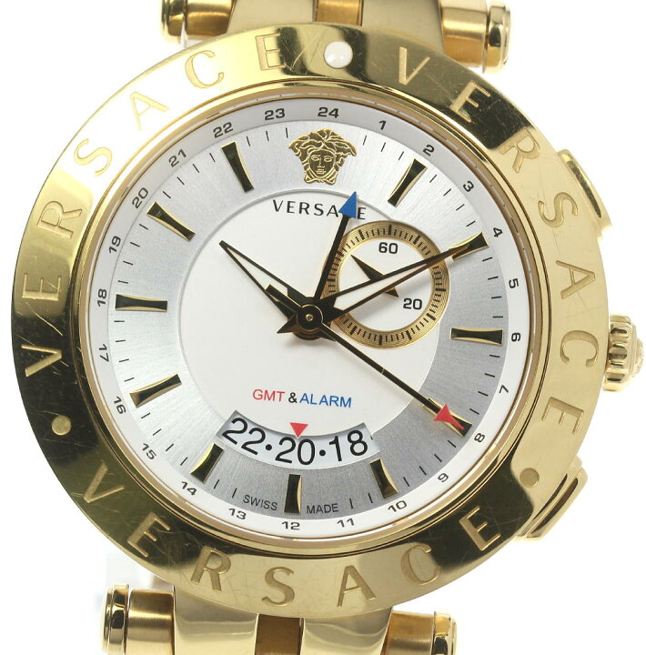 楽天市場】箱付【VERSACE】ヴェルサーチ Vレース GMT アラーム 29G 
