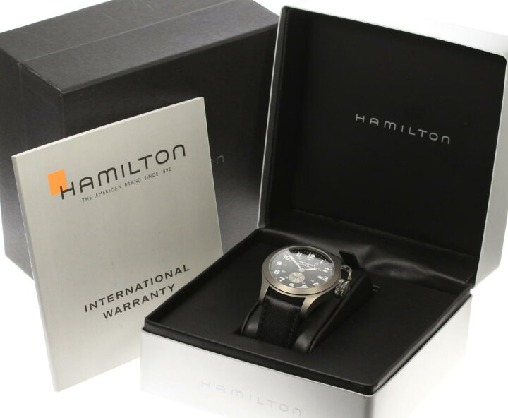 楽天市場】☆美品 箱保付【HAMILTON】ハミルトン カーキ ネイビー 