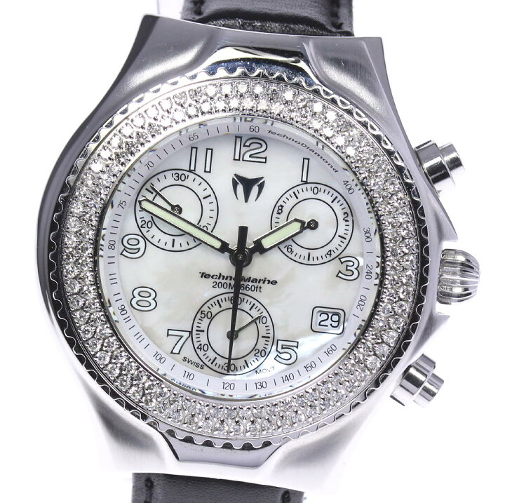 楽天市場】良品☆保証書付き【Techno Marine】テクノマリーン ダイヤ  