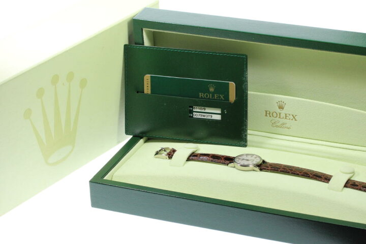 楽天市場】箱保付き ☆美品【ROLEX】ロレックス チェリーニ K18WG 6110 
