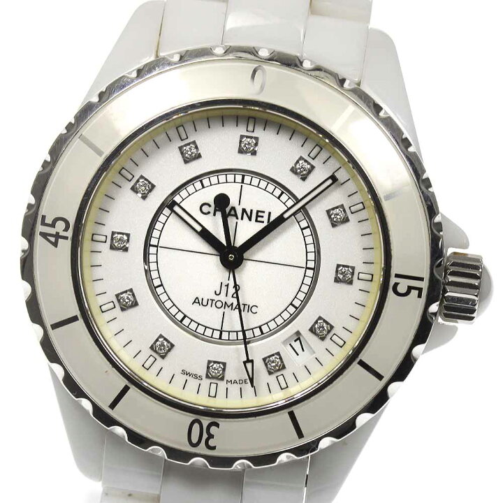楽天市場】☆保証書付き【CHANEL】シャネル J12 白セラミック 12P  