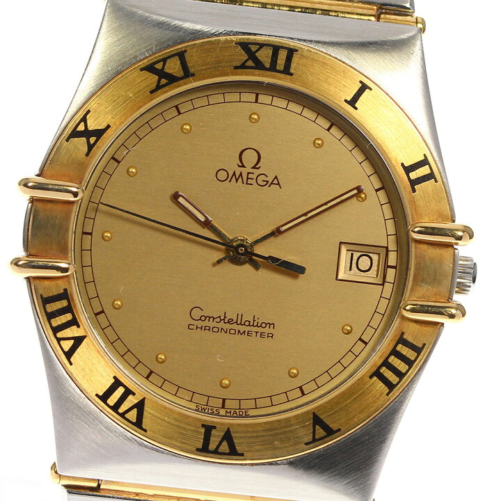 楽天市場】【OMEGA】オメガ コンステレーション フラットベゼル デイト  