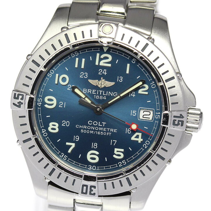 楽天市場】☆良品【BREITLING】ブライトリング コルト デイト A74350 