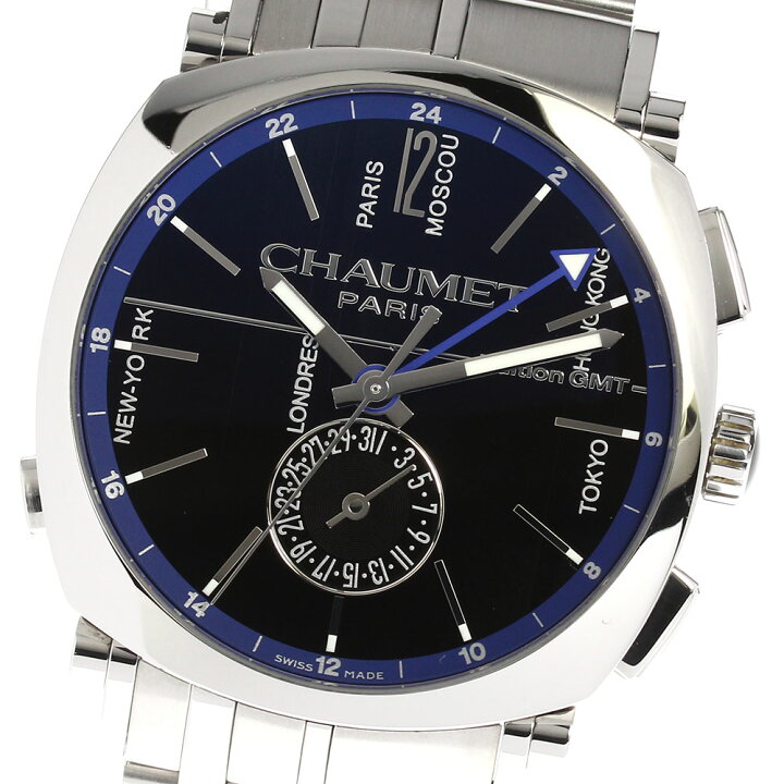 楽天市場】☆良品☆箱付き【Chaumet】ショーメ ダンディ GMT クロノ 