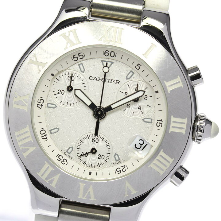 楽天市場】【CARTIER】カルティエ クロノスカフ W10184U2 クロノグラフ 