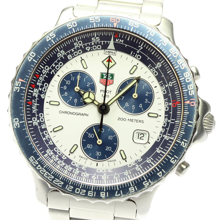 楽天市場】【TAG HEUER】タグホイヤー パイロット クロノグラフ デイト 