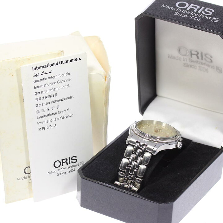楽天市場】☆箱・保証書付き【ORIS】オリス ポインターデイト 7465B 