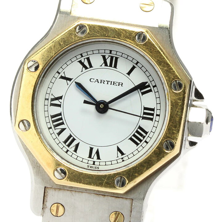 楽天市場】☆訳あり【CARTIER】カルティエ サントスオクタゴンSM 自動  