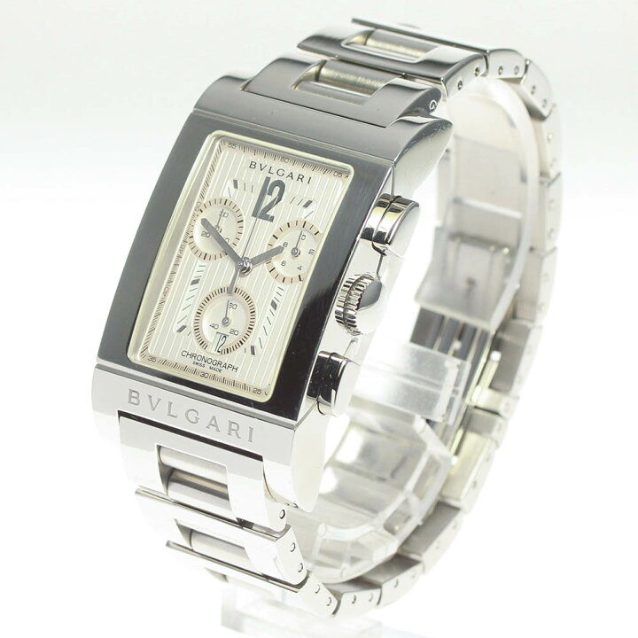楽天市場】【BVLGARI】ブルガリ レッタンゴロ クロノグラフ RTC49S 
