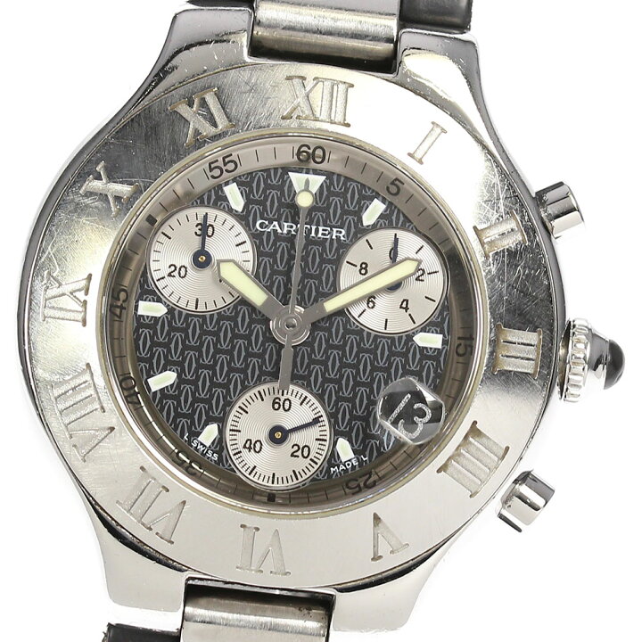 楽天市場】【CARTIER】カルティエ クロノスカフ デイト W10125U2 