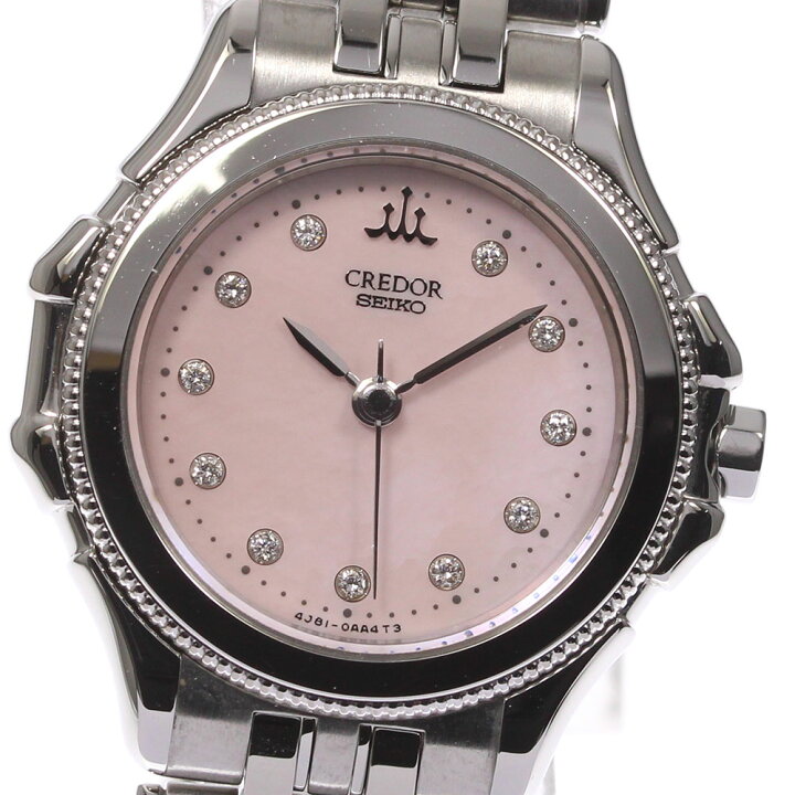楽天市場】☆良品【SEIKO】セイコー クレドール 11Pダイヤ 4J81-0AZ0  