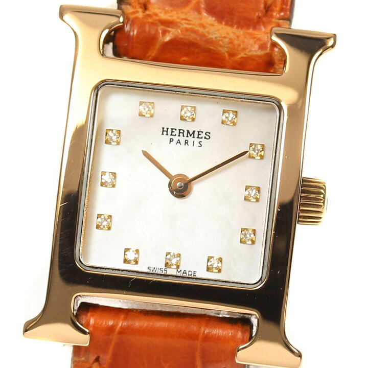 楽天市場】☆良品☆保証書付き【HERMES】エルメス Hウォッチ ミニ  