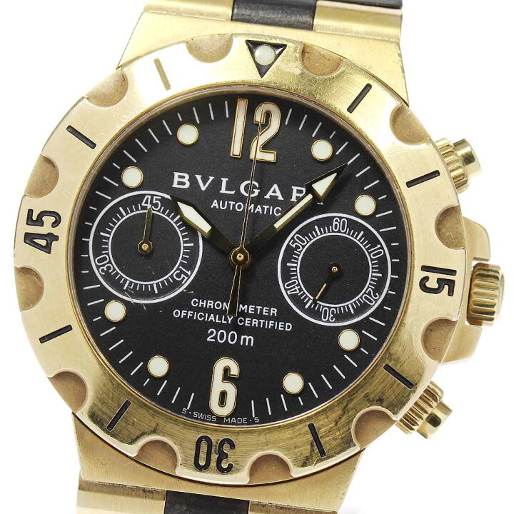 楽天市場】【BVLGARI】ブルガリ ディアゴノ スクーバ K18YG クロノ 