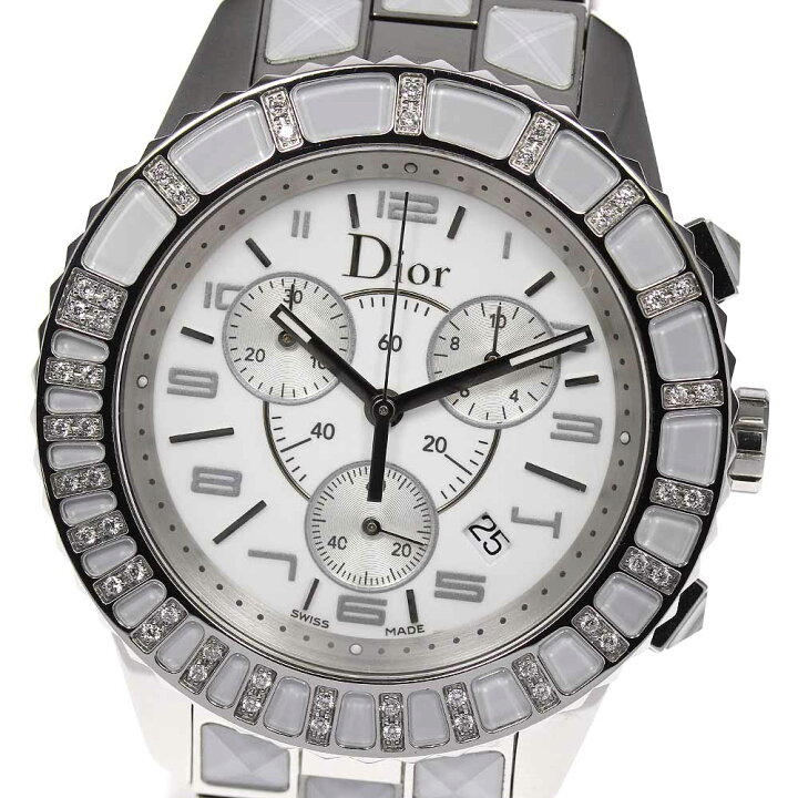 楽天市場】☆良品【Dior】ディオール クリスタル クロノグラフ ダイヤ  