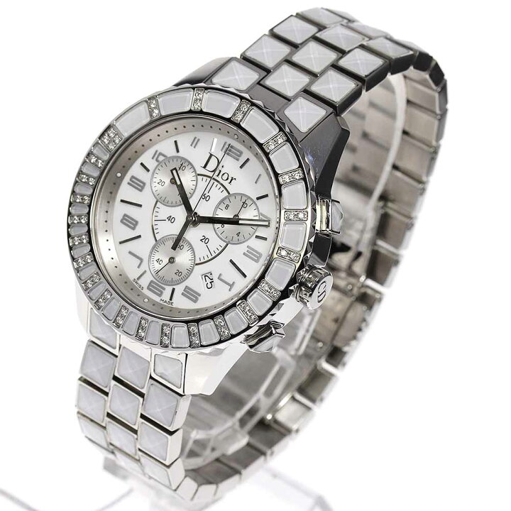 楽天市場】☆良品【Dior】ディオール クリスタル クロノグラフ ダイヤ  