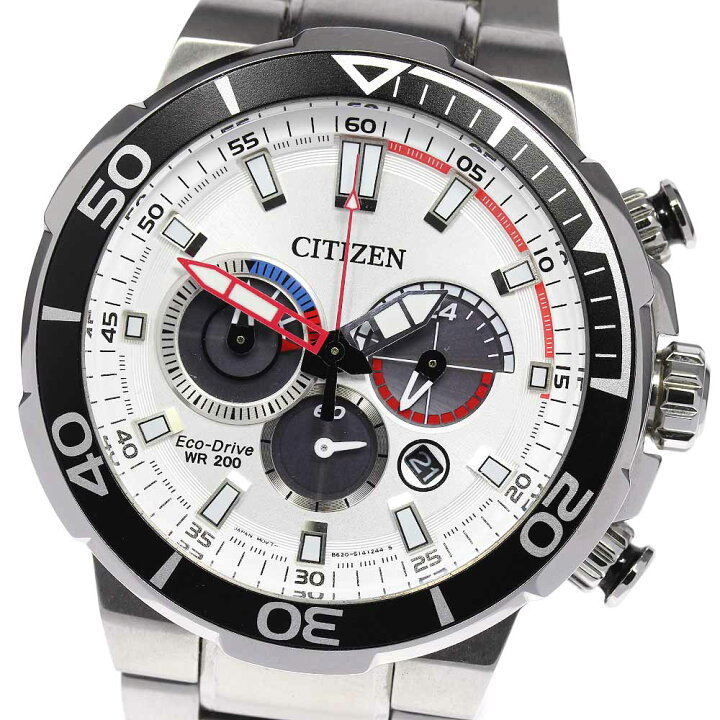 楽天市場】☆美品【CITIZEN】シチズン エコドライブ クロノグラフ 