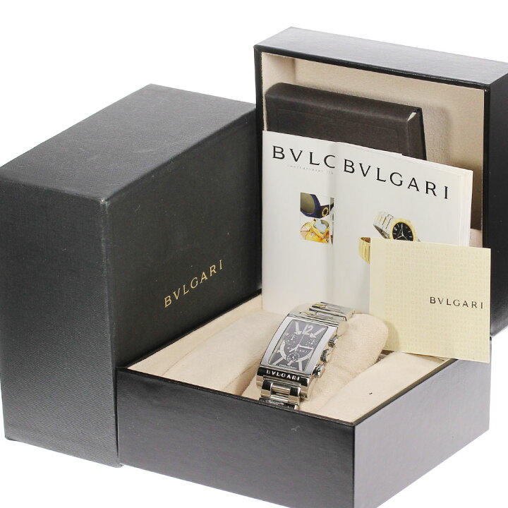 楽天市場】☆箱・保証書付き【BVLGARI】ブルガリ レッタンゴロ クロノ 