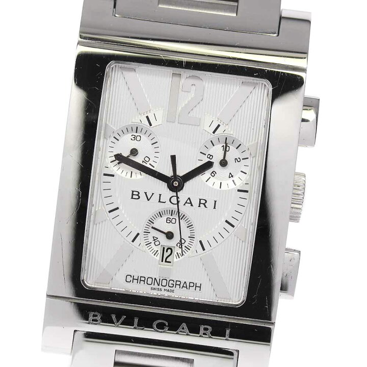 楽天市場】【BVLGARI】ブルガリ レッタンゴロ クロノグラフ RTC49S  