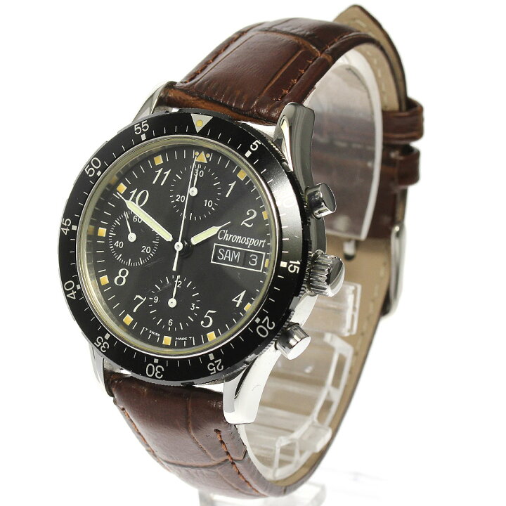 楽天市場】【CHRONOSPORT】クロノシュポルト クロノグラフ デイデイト  