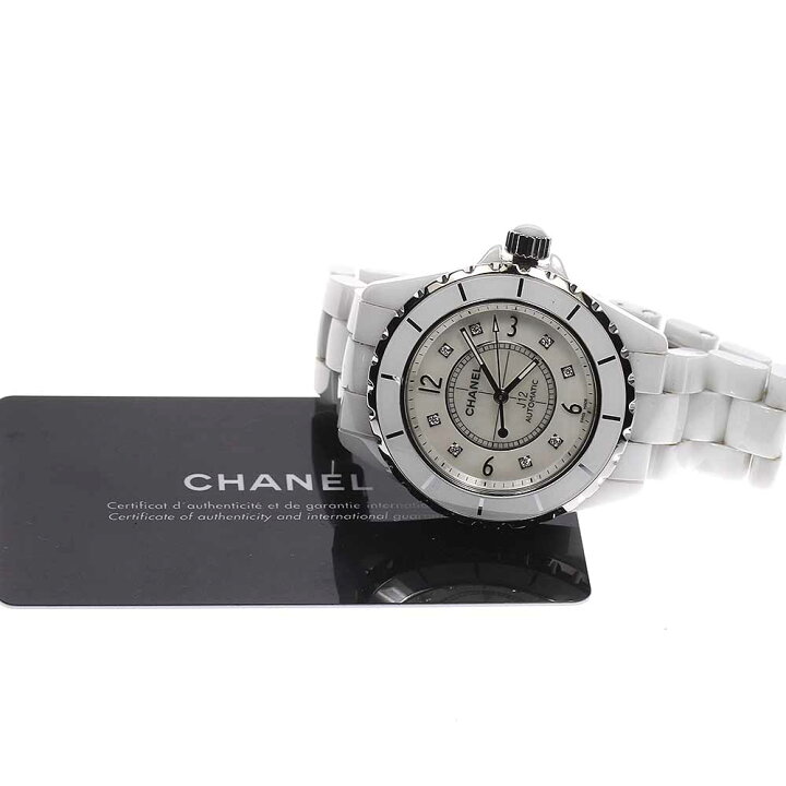 楽天市場】☆良品☆保証書付き【CHANEL】シャネル J12 白セラミック 8P  