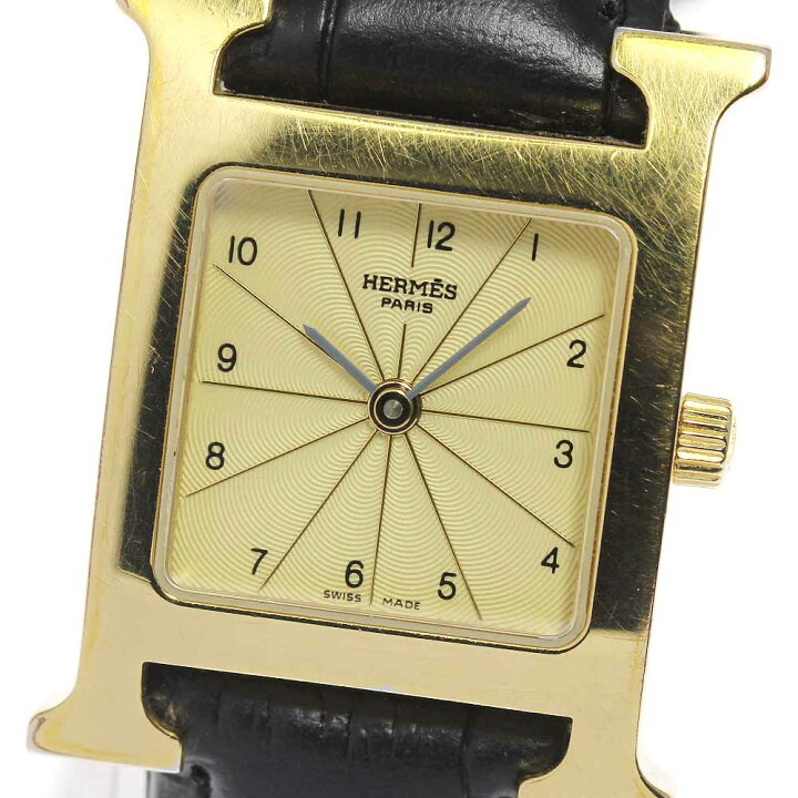 楽天市場】☆箱付き【HERMES】エルメス Hウォッチ HH1.201 クォーツ 