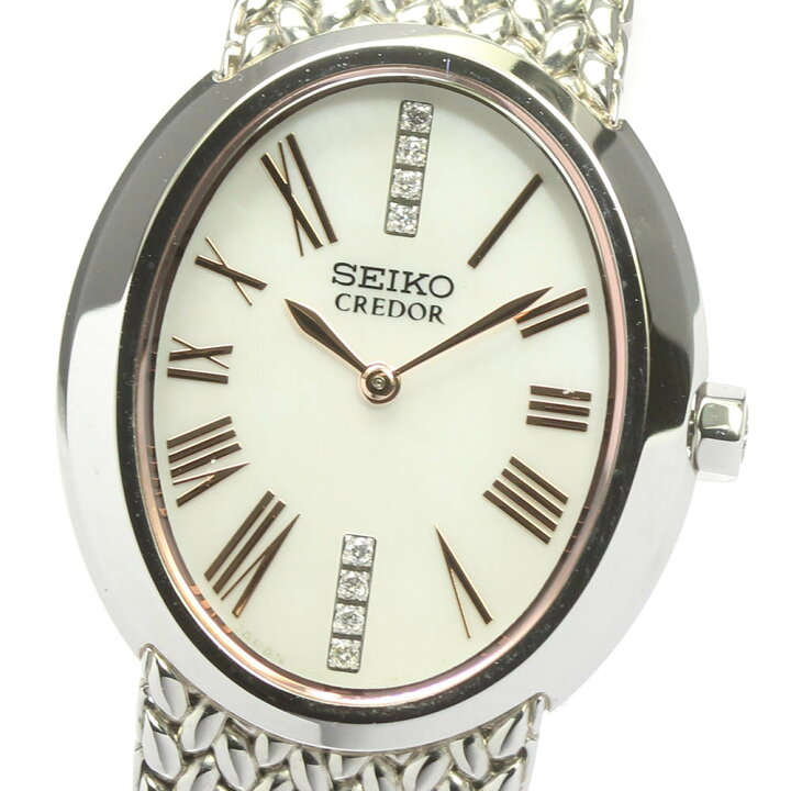 楽天市場】☆美品☆箱付き【SEIKO】セイコー クレドール 8Pダイヤ 5A70 