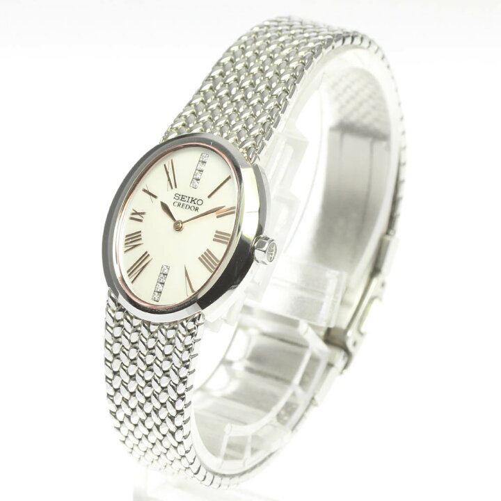 楽天市場】☆美品☆箱付き【SEIKO】セイコー クレドール 8Pダイヤ 5A70 