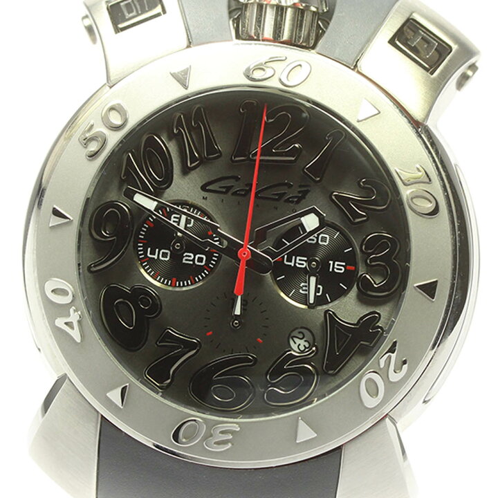 楽天市場】☆美品☆保証書付き【GaGa MILANO】ガガミラノ クロノ48MM 