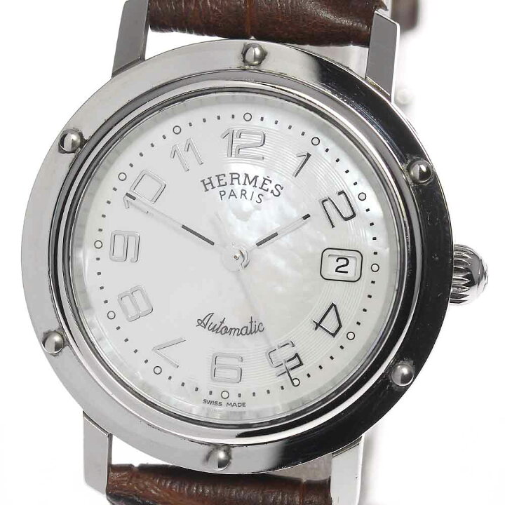 楽天市場】☆良品【HERMES】エルメス クリッパー デイト CL5.410 自動  