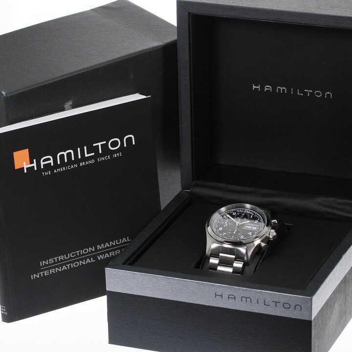 楽天市場】☆良品☆箱・保証書付き【HAMILTON】ハミルトン カーキ 