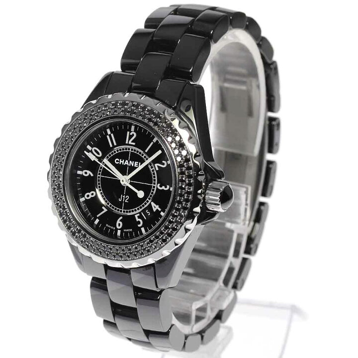 楽天市場】☆良品【CHANEL】シャネル J12 H1416 黒セラミック ブラック  
