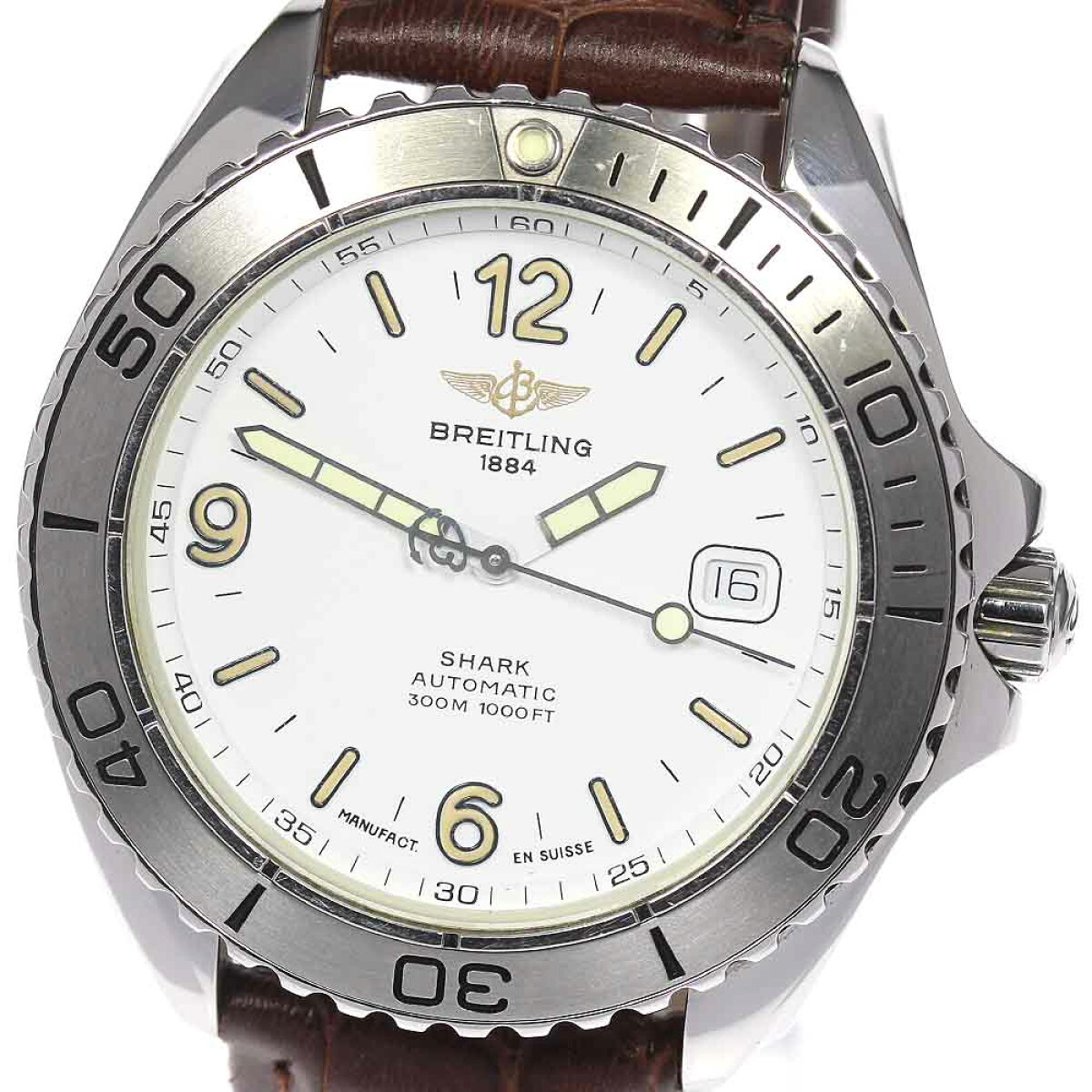 ブライトリング BREITLING A17605 シャーク デイト 自動巻き メンズ _923161【中古】
