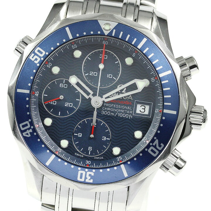 楽天市場】☆良品☆保証書付き【OMEGA】オメガ シーマスター300 クロノ  