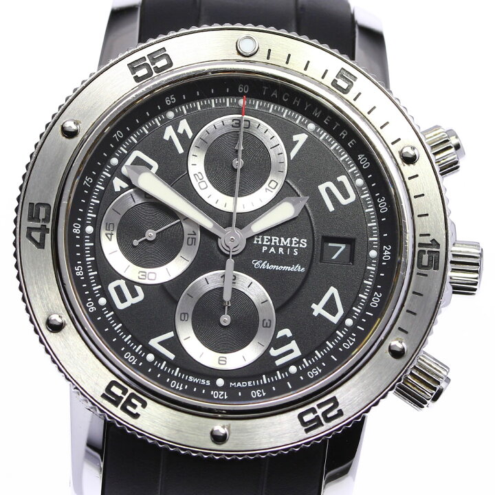 楽天市場】☆箱付き【HERMES】エルメス クリッパーダイバークロノ  