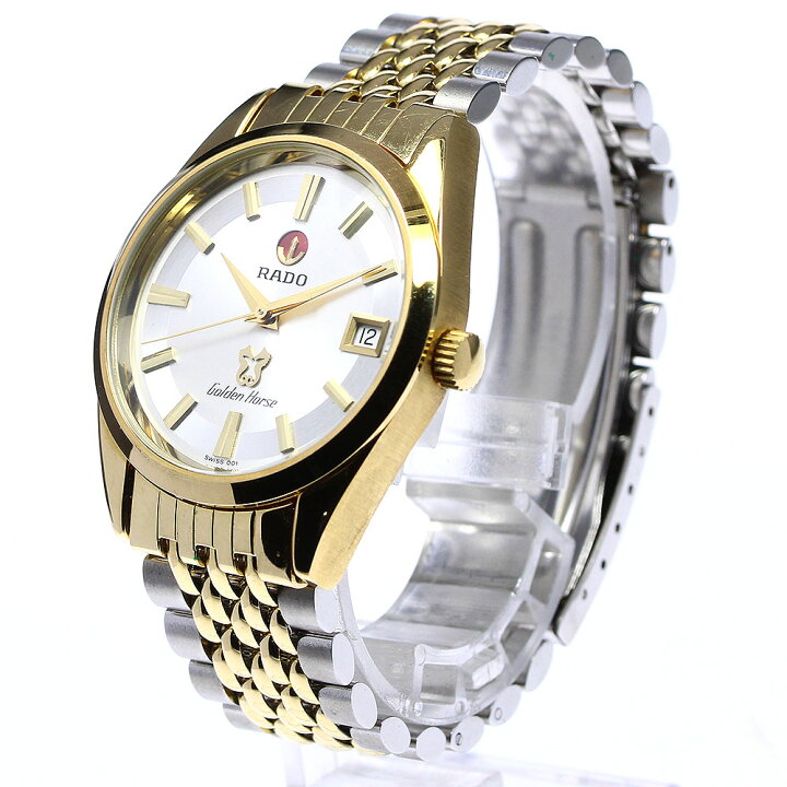 楽天市場】☆良品【RADO】ラドー ゴールデンホース デイト 633.3649.2 