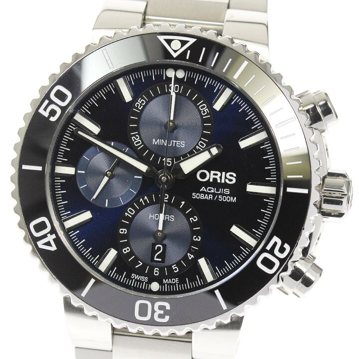 楽天市場】☆良品☆箱・保証書付き【ORIS】オリス アクイス 01 774  
