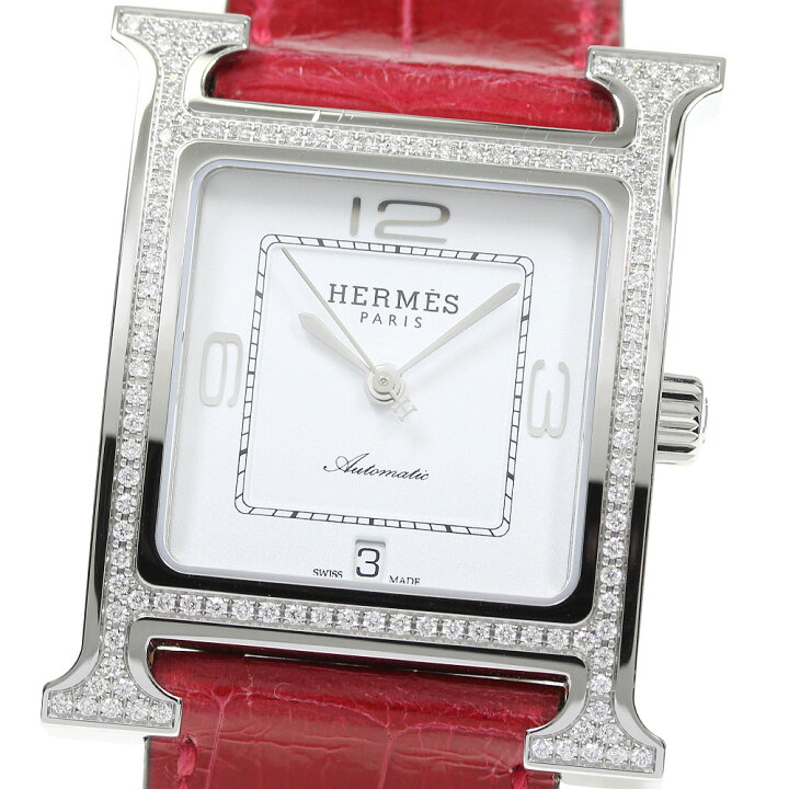 101740759 腕時計 エルメス HERMES HH3.530 Hウォッチ ダイヤベゼル  