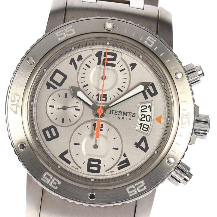 楽天市場】☆箱・保証書付き【HERMES】エルメス クリッパーダイバー  