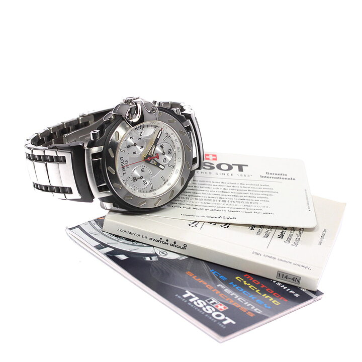 楽天市場】☆保証書付き【TISSOT】ティソ T-レース クロノグラフ T472  