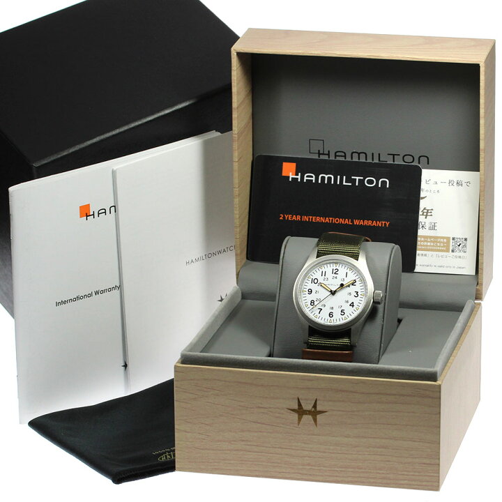 楽天市場】☆極美品 ☆箱・保証書付き【HAMILTON】ハミルトン カーキ 