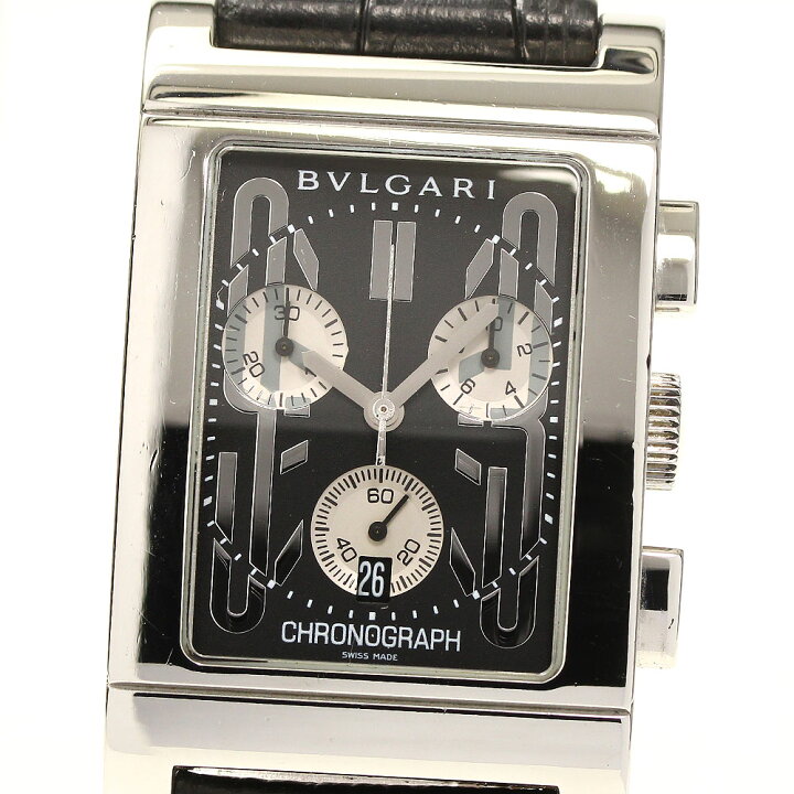 楽天市場】【BVLGARI】ブルガリ レッタンゴロ クロノグラフ デイト  
