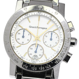 ☆訳あり 【GIRARD-PERREGAUX】ジラール・ペルゴ クロノグラフ デイト 7700 クォーツ メンズ_718840【中古】