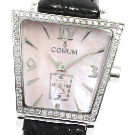 【CORUM】コルム トラピーズ ダイヤベゼル スモールセコンド 105.404.47 クォーツ レディース_730519【中古】