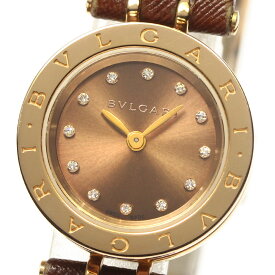 【BVLGARI】ブルガリ B-zero1 K18PG 12Pダイヤ BZP23SG クォーツ レディース_732439【ev20】【中古】